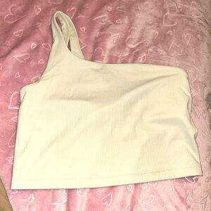 Lululemon Asymmetrical Cream/White Top